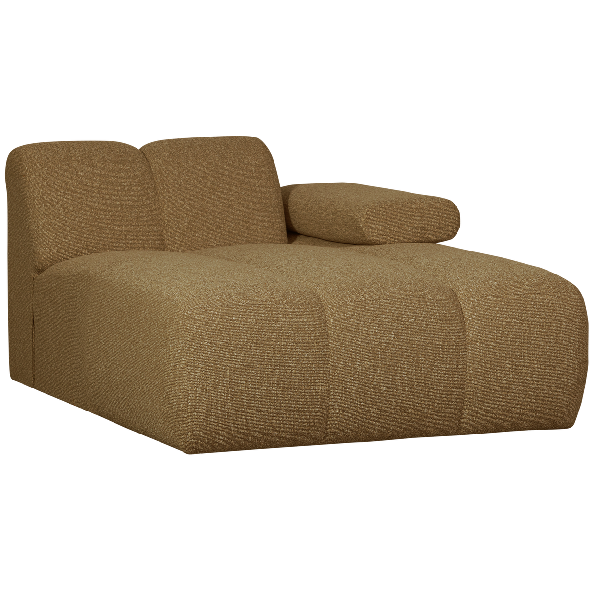 Mojo Chaise Longue Element Rechts Boucle Geel/Bruin Melange