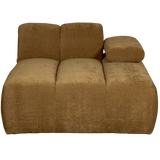 Mojo Chaise Longue Element Rechts Ribstof Honinggeel