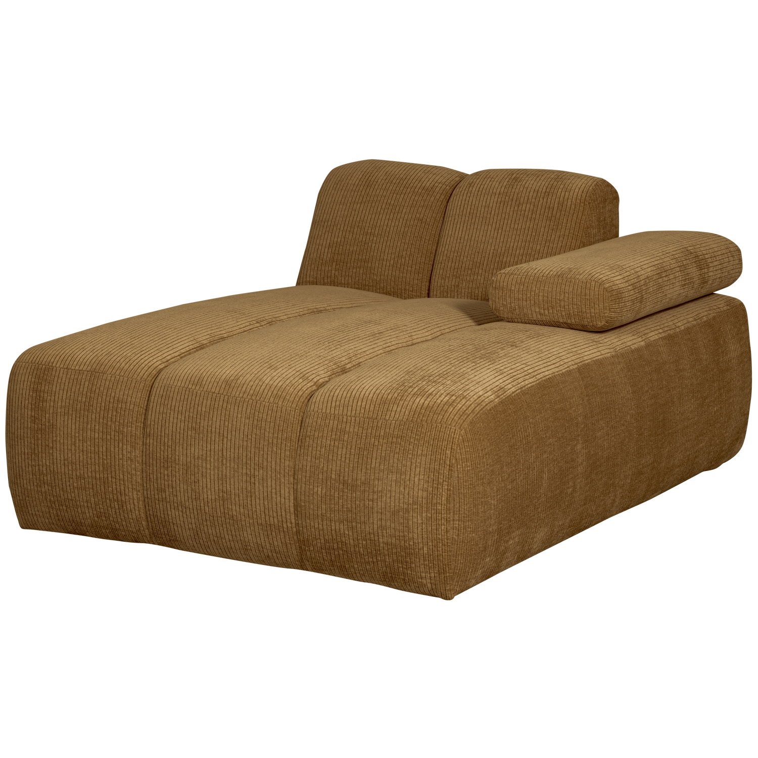 Mojo Chaise Longue Element Rechts Ribstof Honinggeel