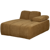 Mojo Chaise Longue Element Rechts Ribstof Honinggeel