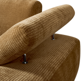 Mojo Chaise Longue Element Rechts Ribstof Honinggeel