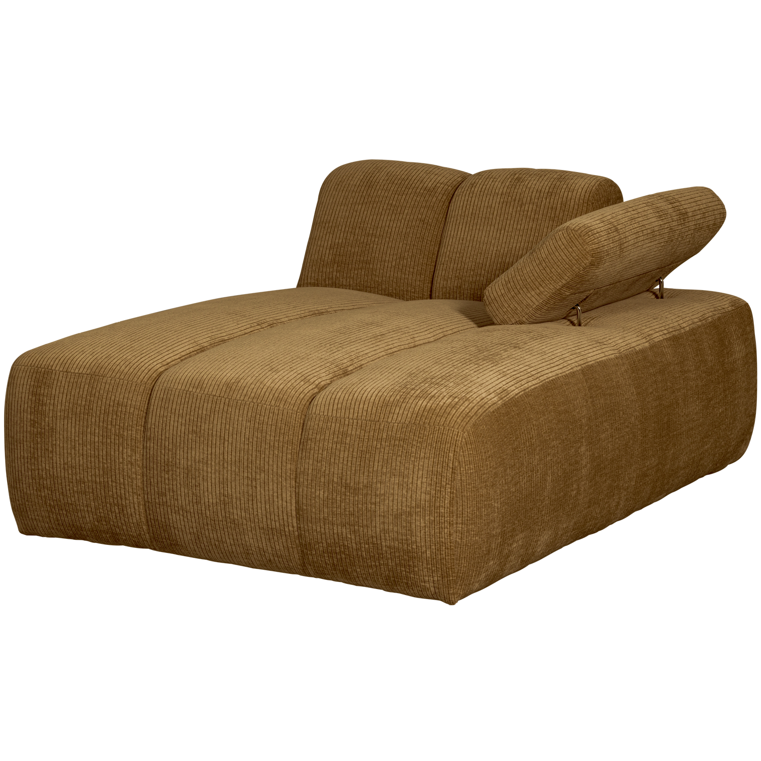 Mojo Chaise Longue Element Rechts Ribstof Honinggeel
