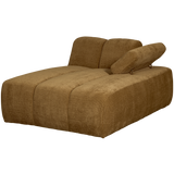 Mojo Chaise Longue Element Rechts Ribstof Honinggeel