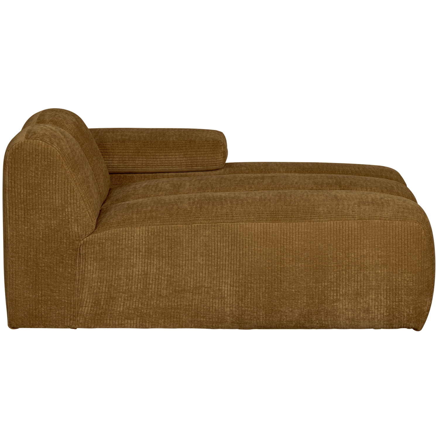 Mojo Chaise Longue Element Rechts Ribstof Honinggeel