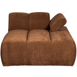 Mojo Chaise Longue Element Rechts Ribstof Roestbruin