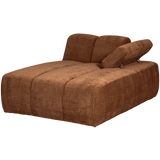 Mojo Chaise Longue Element Rechts Ribstof Roestbruin