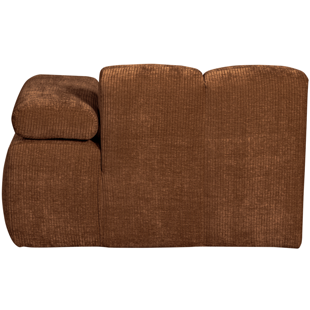 Mojo Chaise Longue Element Rechts Ribstof Roestbruin