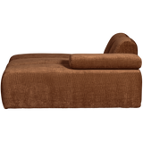 Mojo Chaise Longue Element Rechts Ribstof Roestbruin