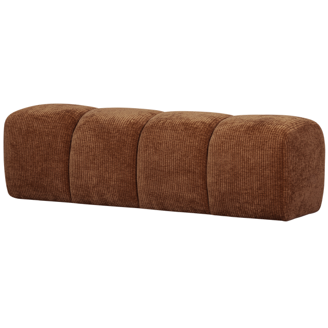 Mojo Eetbankje 164 Cm Ribstof Roestbruin van WOOOD – Luxe comfort op maat van PureWonen. Vraag naar de beste prijs.