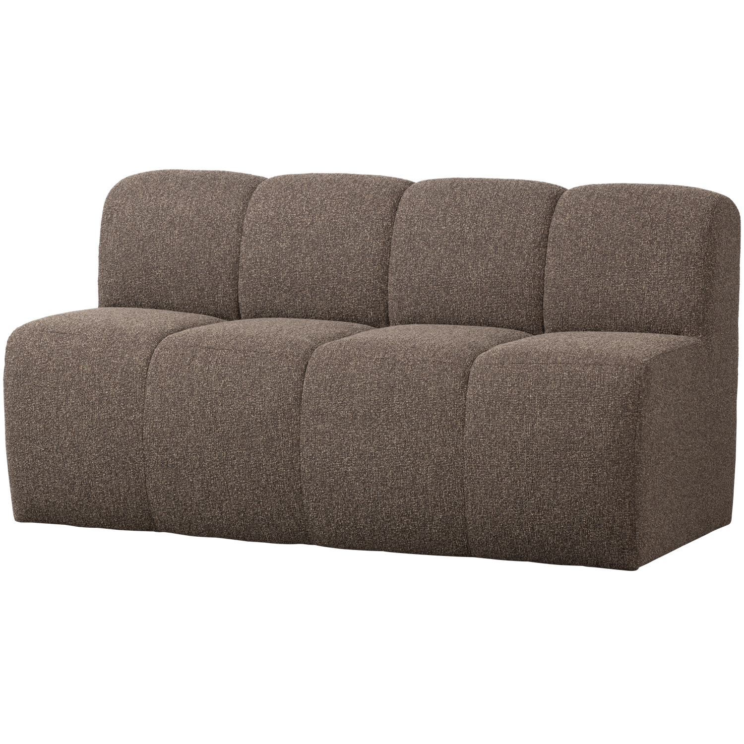 Mojo Eetbankje 164 Cm Met Rugleuning Boucle Bruin Melange