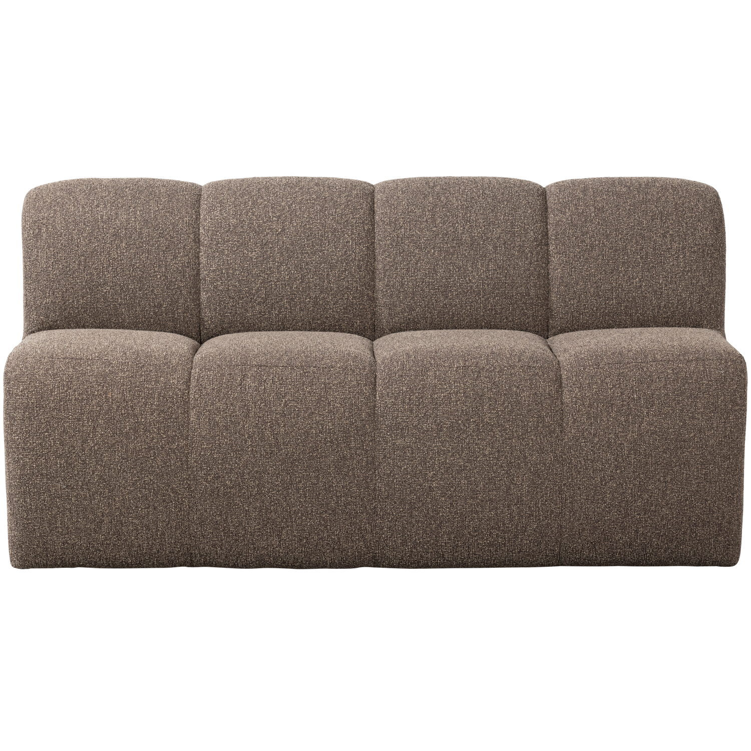 Mojo Eetbankje 164 Cm Met Rugleuning Boucle Bruin Melange