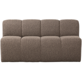 Mojo Eetbankje 164 Cm Met Rugleuning Boucle Bruin Melange