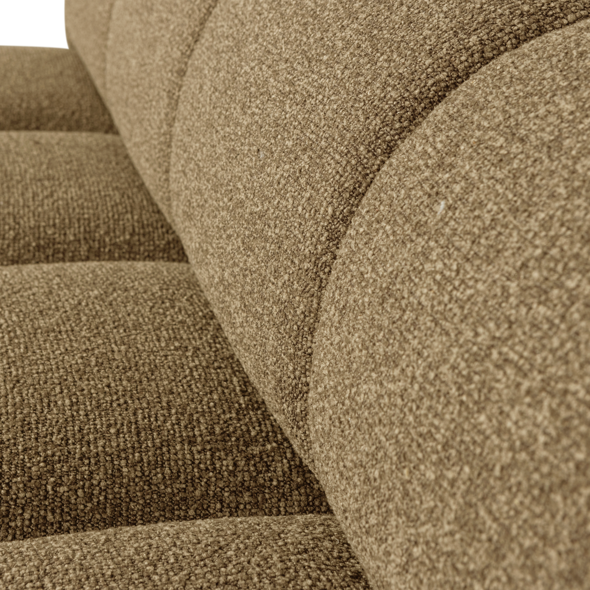 Mojo Eetbankje 164 Cm Rugleuning Boucle Geel/Bruin Melange