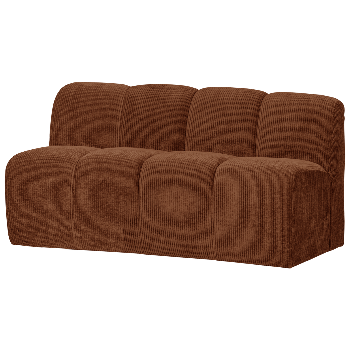 Mojo Eetbankje 164 Cm Met Rugleuning Ribstof Roestbruin