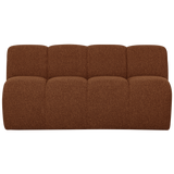Mojo Eetbankje 164 Cm Met Rugleuning Boucle Roestbruin Mel