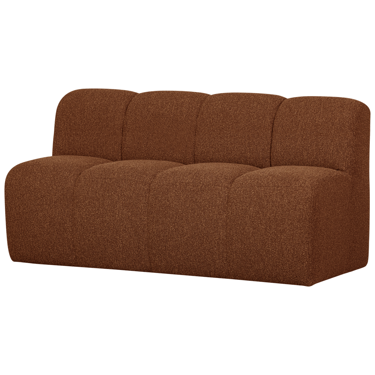 Mojo Eetbankje 164 Cm Met Rugleuning Boucle Roestbruin Mel