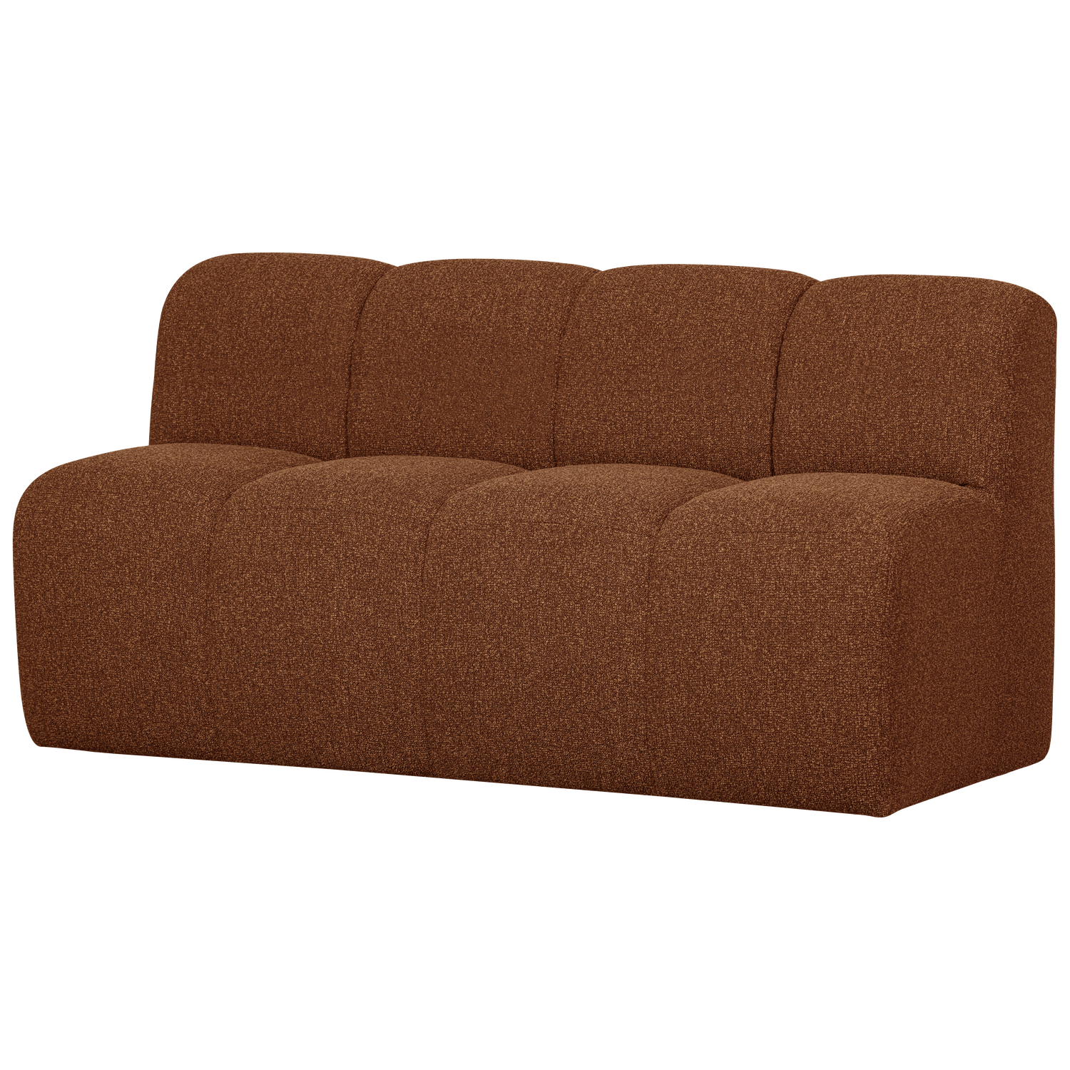 Mojo Eetbankje 164 Cm Met Rugleuning Boucle Roestbruin Mel
