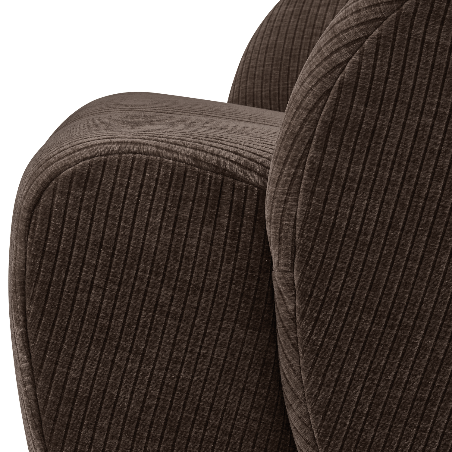Mojo Draaifauteuil Ribstof Bruin