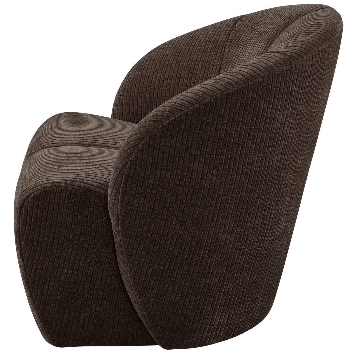 Mojo Draaifauteuil Ribstof Bruin