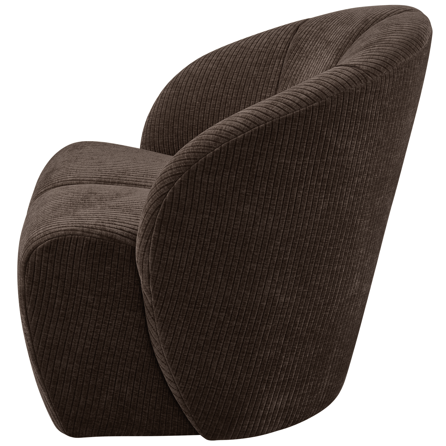 Mojo Draaifauteuil Ribstof Bruin