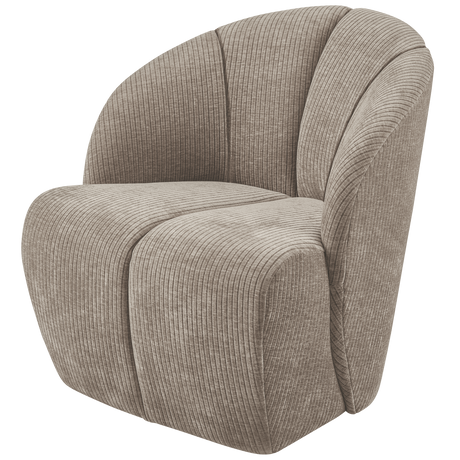 Mojo Draaifauteuil Ribstof Donkerzand van WOOOD – Luxe comfort op maat van PureWonen. Vraag naar de beste prijs.