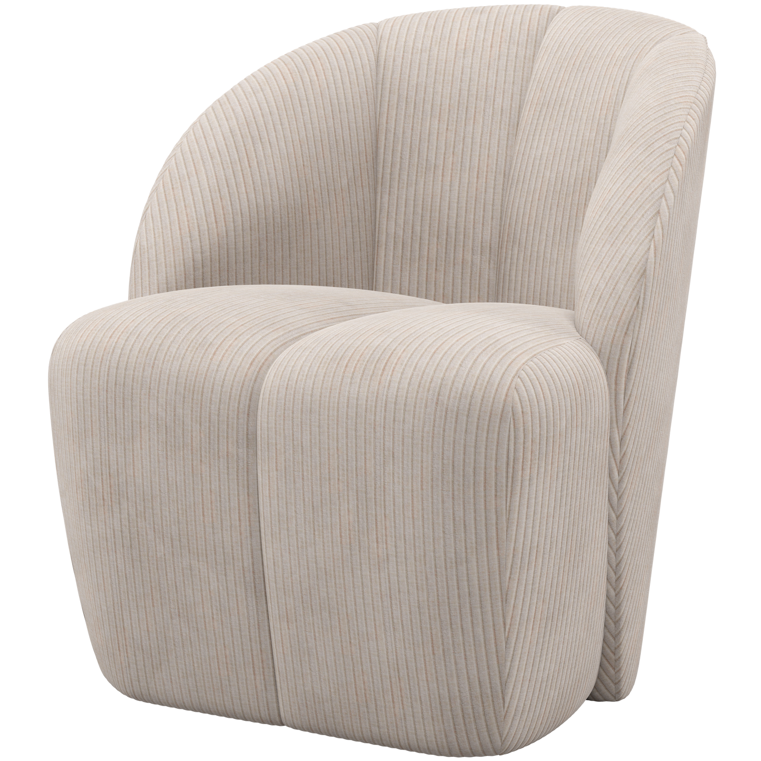 Mojo Draaifauteuil Ribstof Ecru