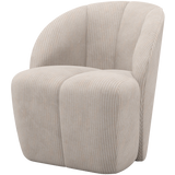 Mojo Draaifauteuil Ribstof Ecru
