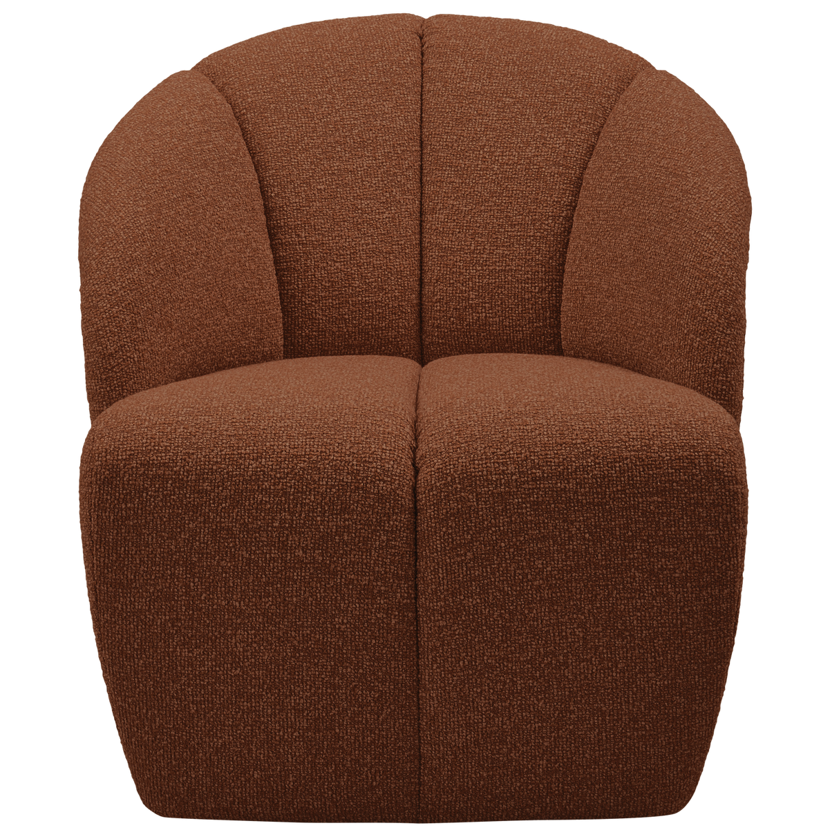 Mojo Draaifauteuil Boucle Roestbruin Melange