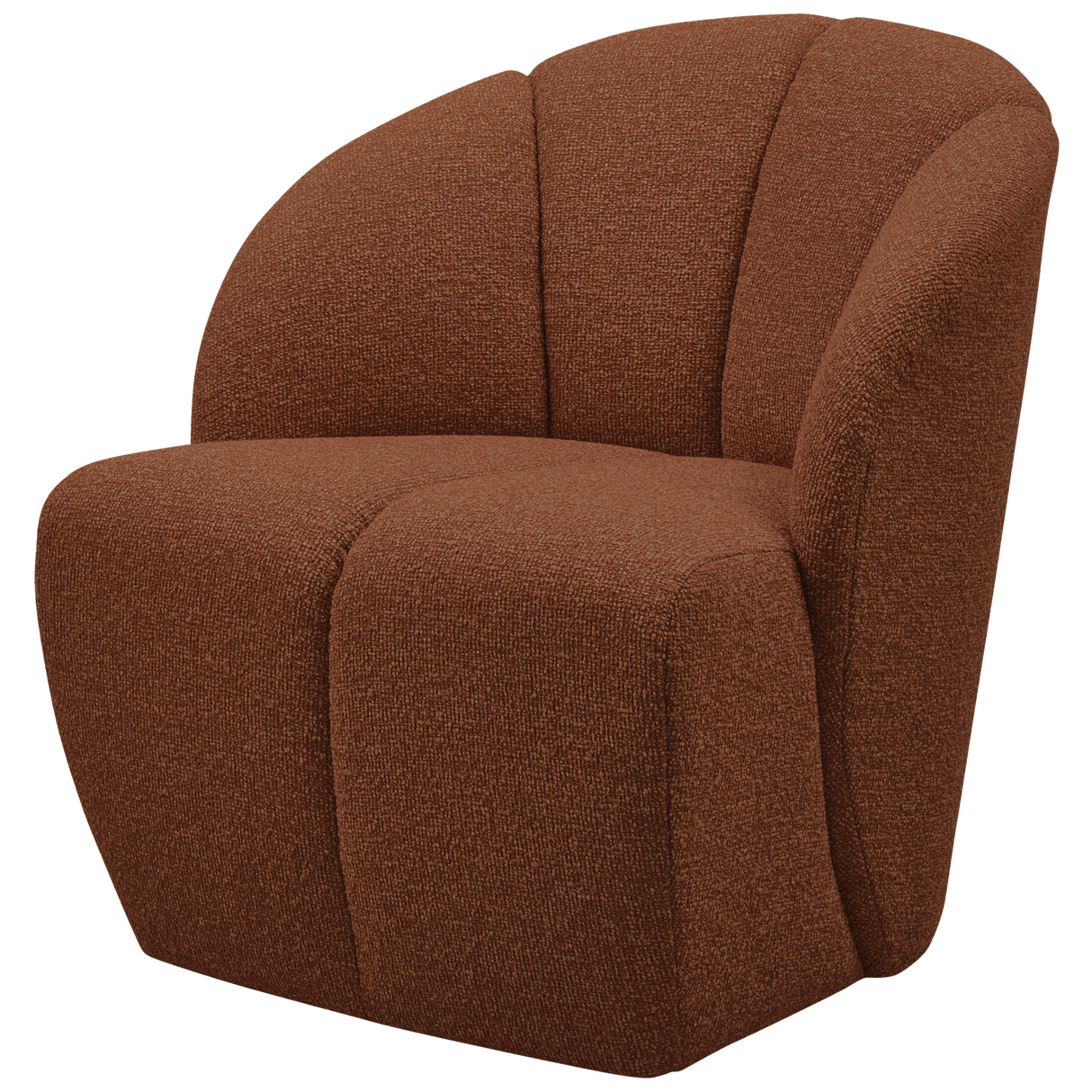 Mojo Draaifauteuil Boucle Roestbruin Melange