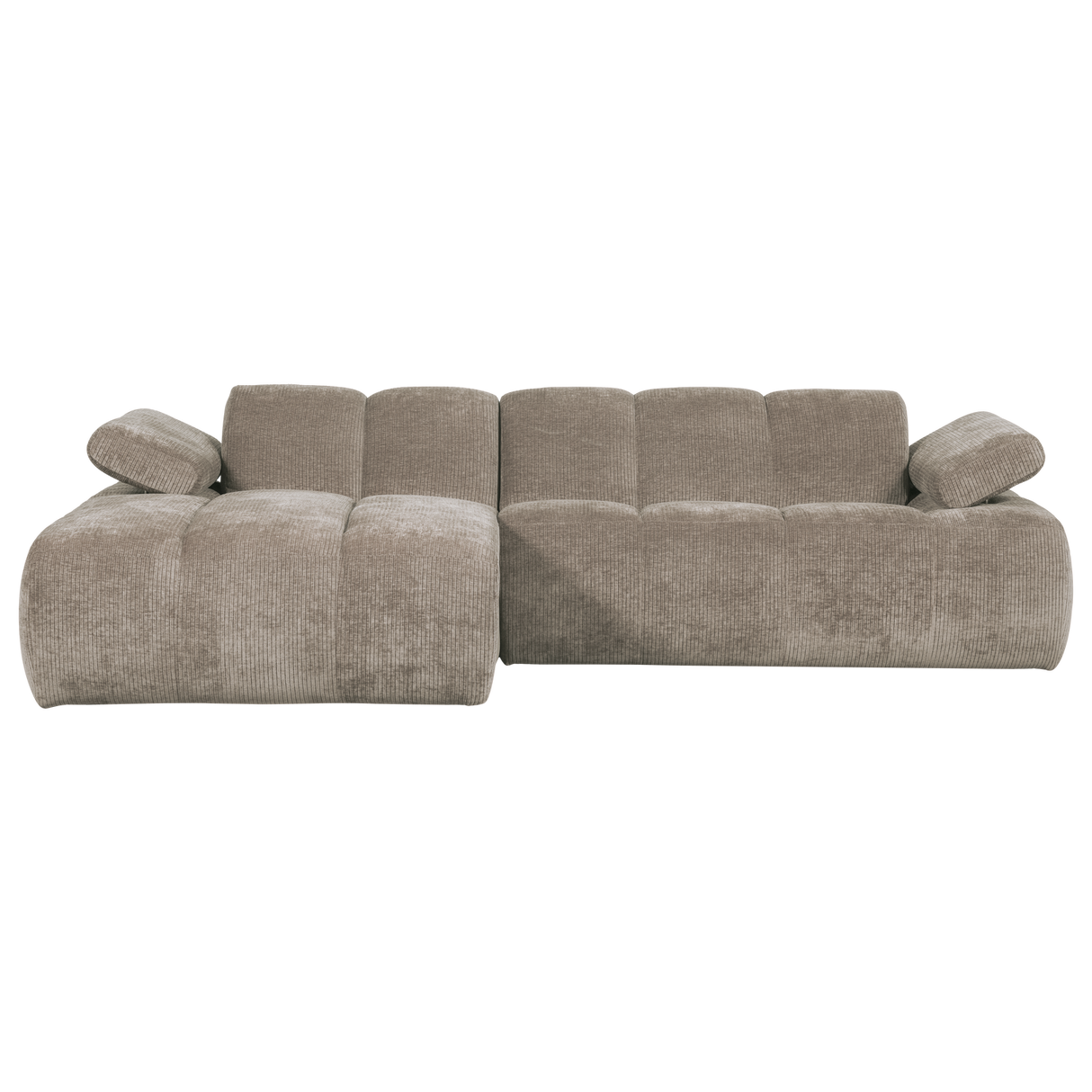 Mojo Chaise Longue Bank Links Ribstof Donkerzand