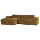 Mojo Chaise Longue Bank Links Ribstof Honinggeel