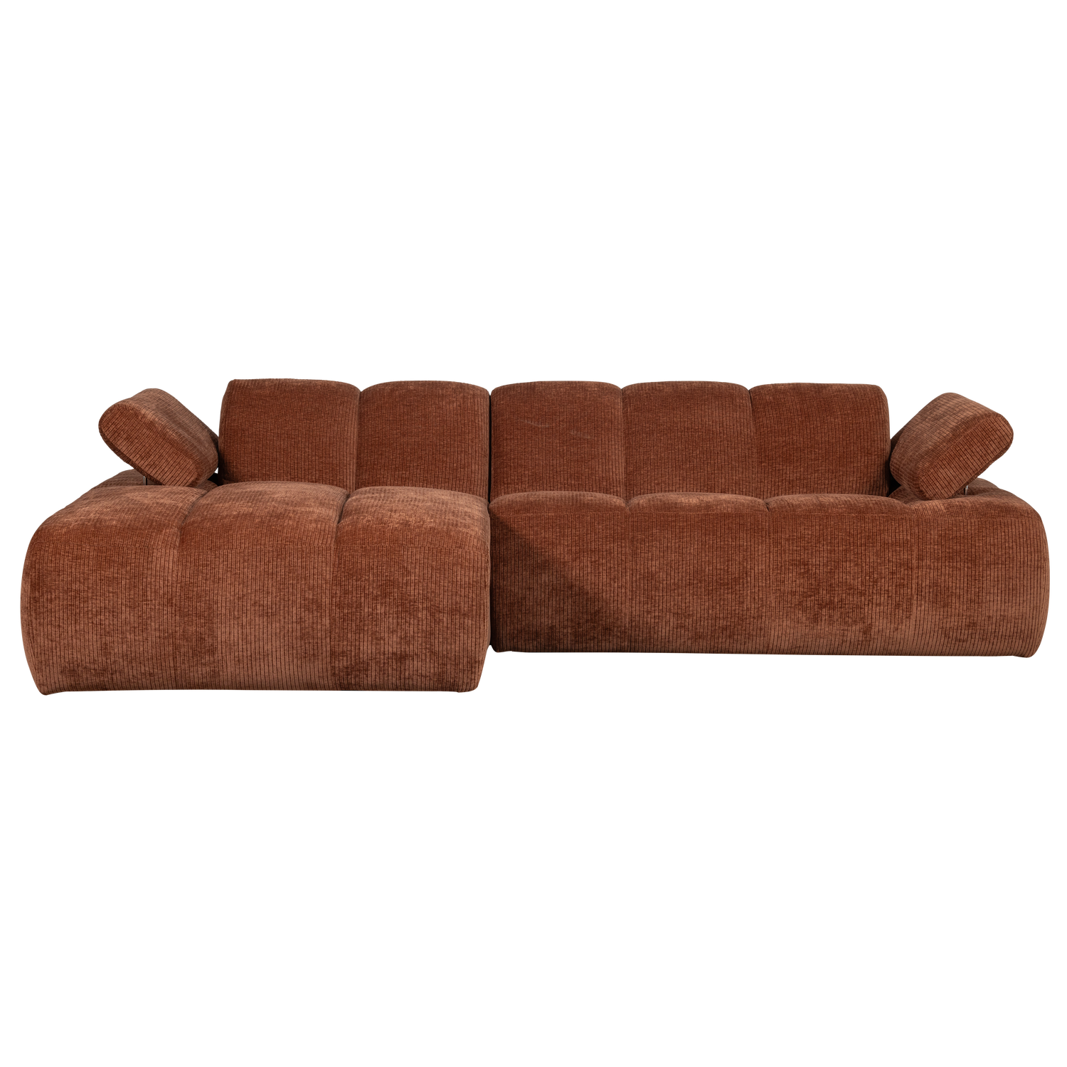 Mojo Chaise Longue Bank Links Ribstof Roestbruin