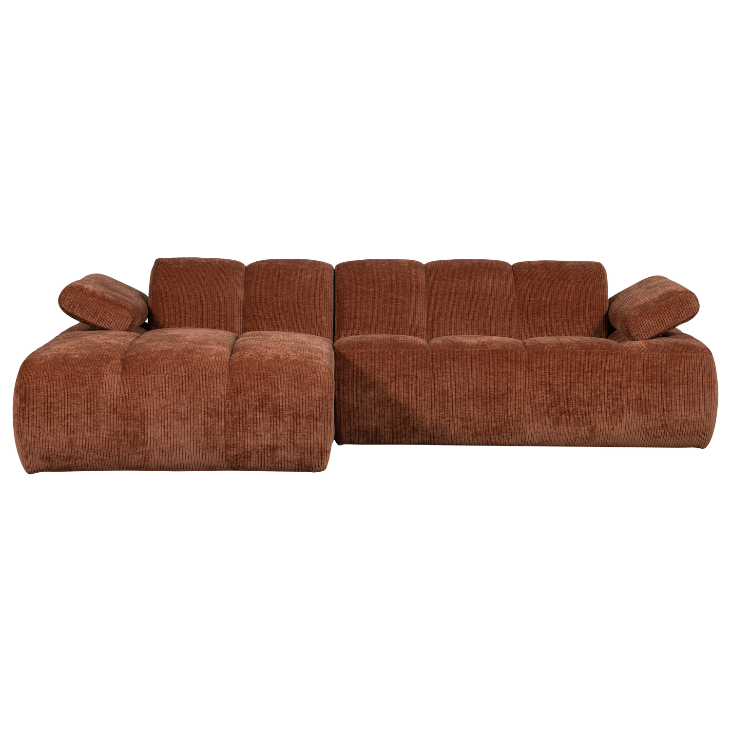 Mojo Chaise Longue Bank Links Ribstof Roestbruin