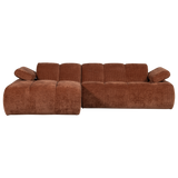 Mojo Chaise Longue Bank Links Ribstof Roestbruin
