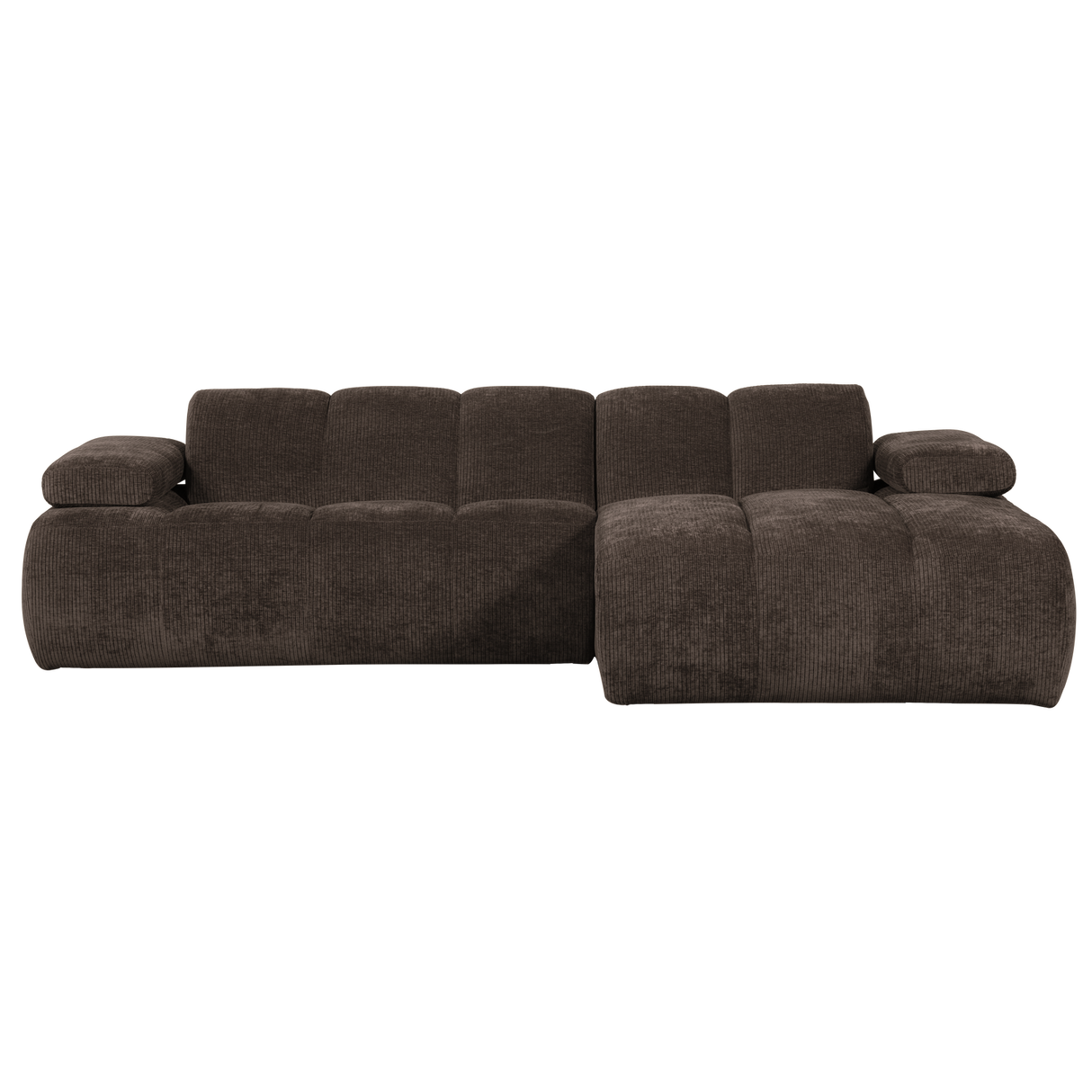 Mojo Chaise Longue Bank Rechts Ribstof Bruin