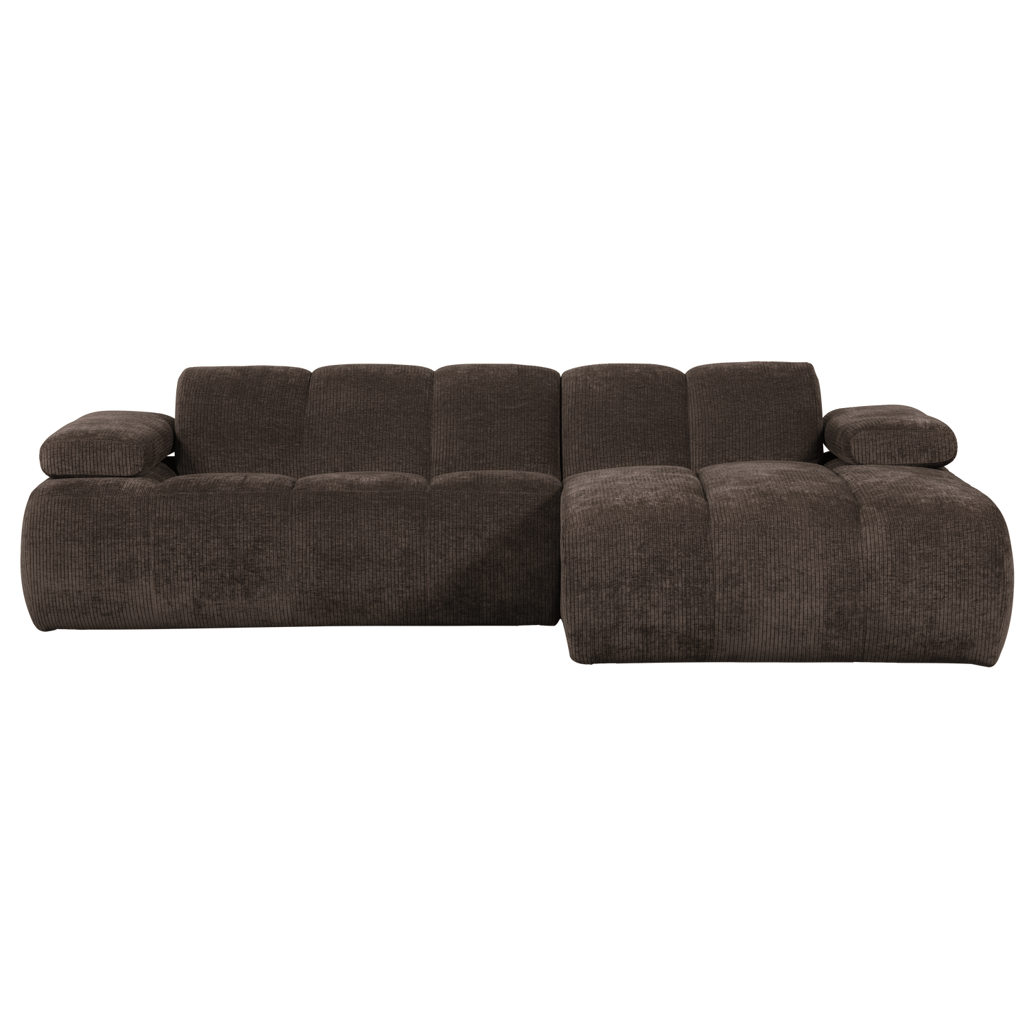 Mojo Chaise Longue Bank Rechts Ribstof Bruin