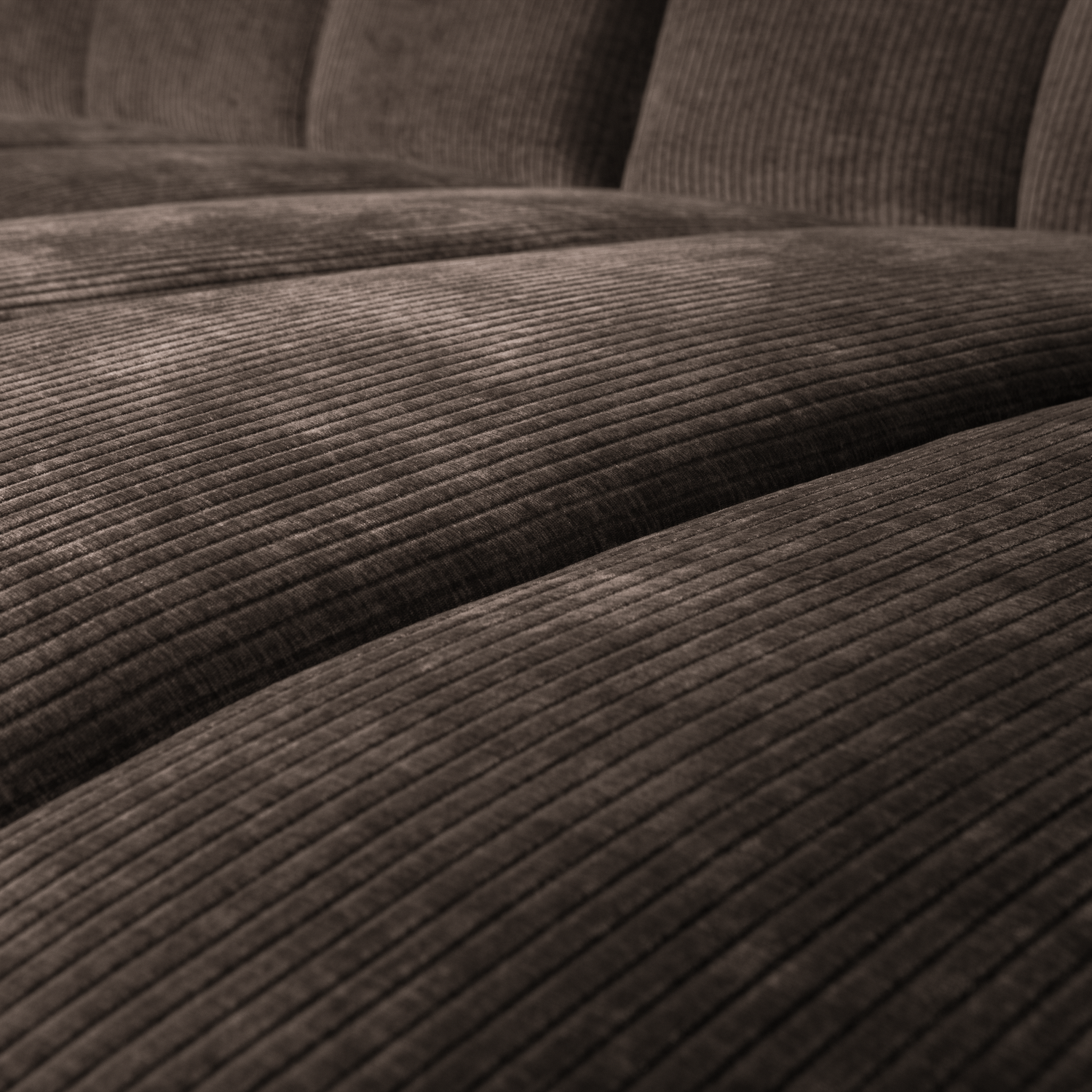 Mojo Chaise Longue Bank Rechts Ribstof Bruin