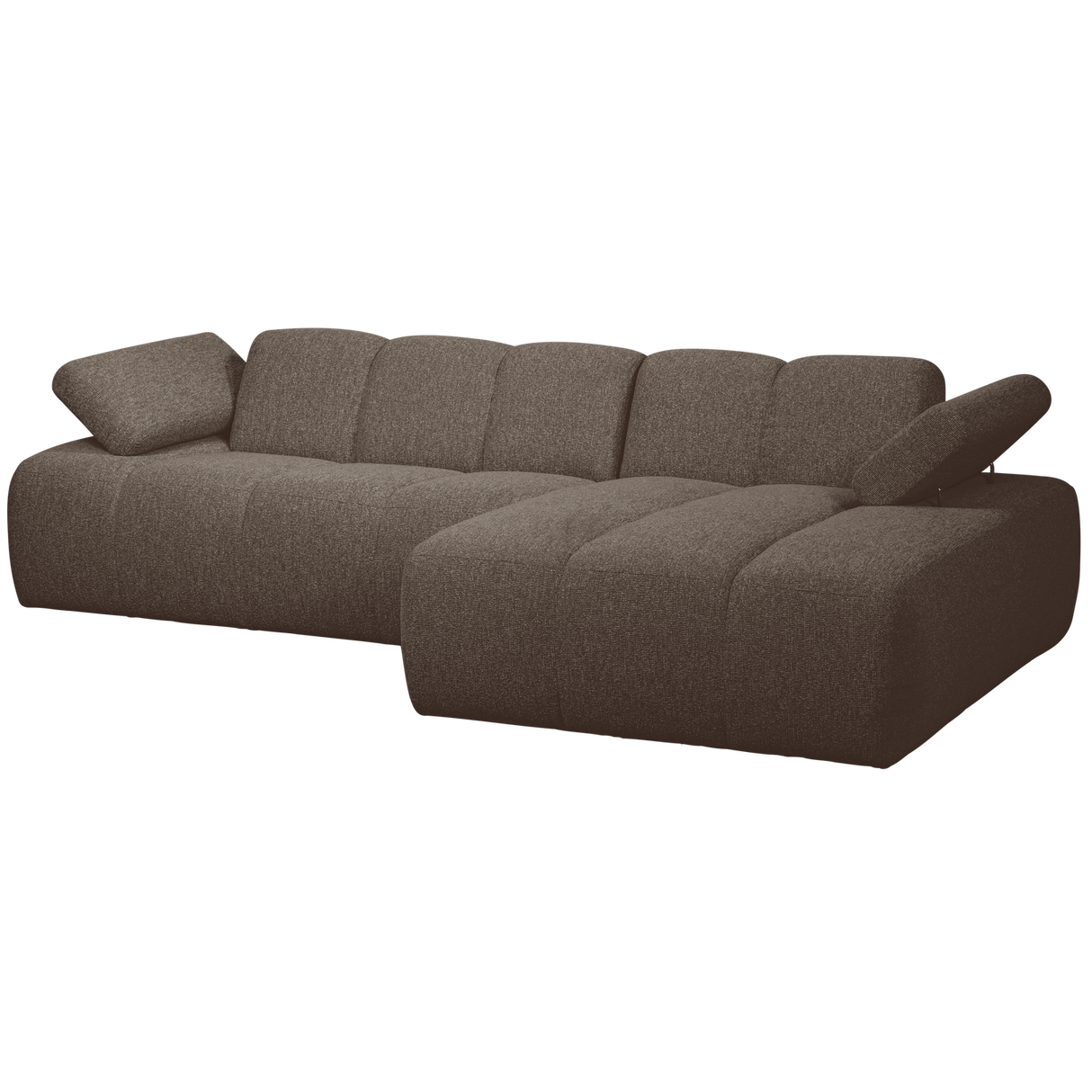Mojo Chaise Longue Bank Rechts Boucle Bruin Melange