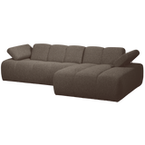 Mojo Chaise Longue Bank Rechts Boucle Bruin Melange