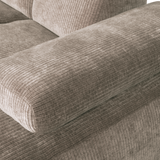 Mojo Chaise Longue Bank Rechts Ribstof Donkerzand