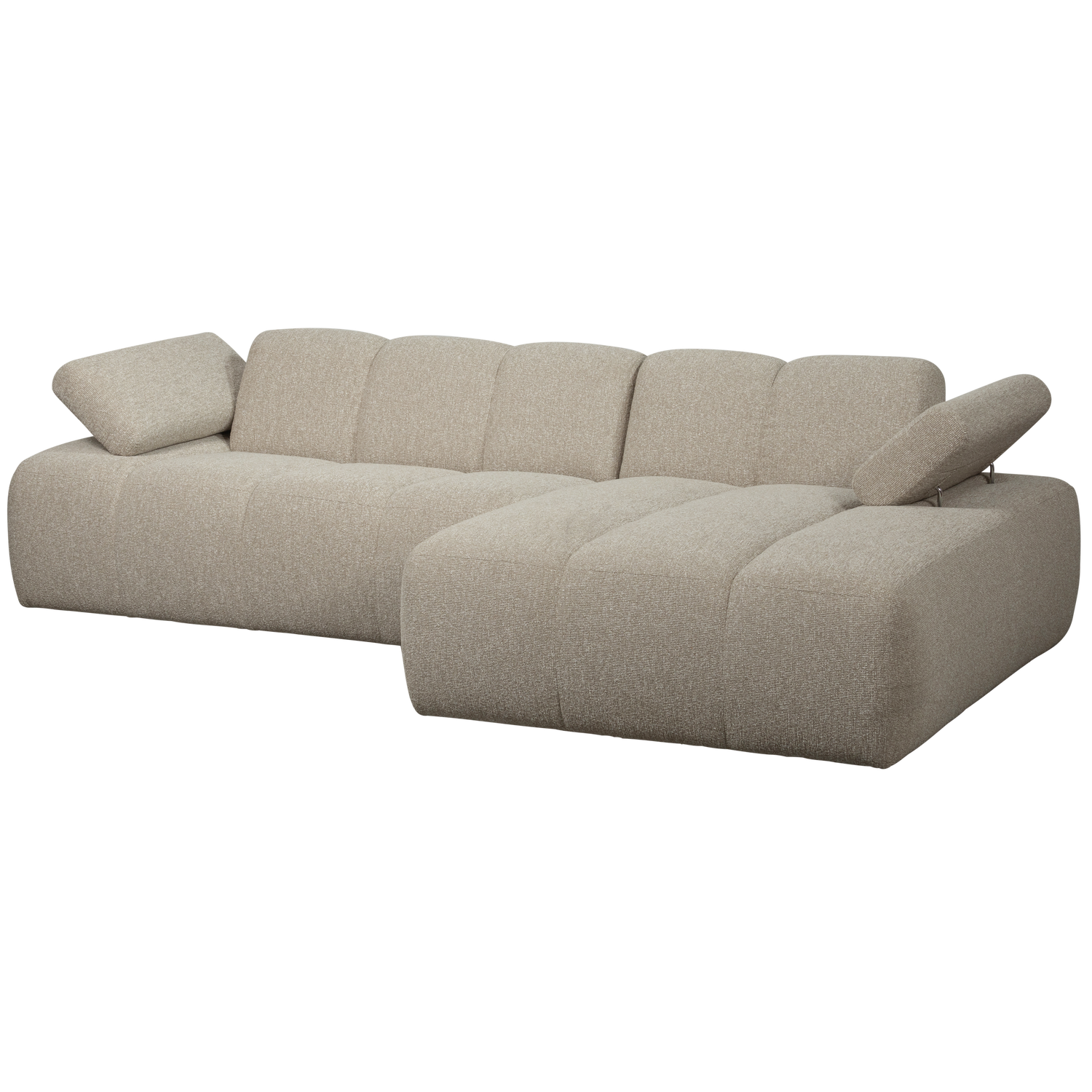 Mojo Chaise Longue Bank Rechts Boucle Beige Melange