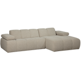 Mojo Chaise Longue Bank Rechts Boucle Beige Melange