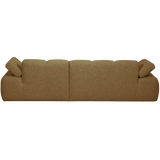 Mojo Chaise Longue Bank Rechts Boucle Geel Bruin Melange