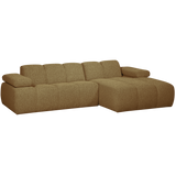 Mojo Chaise Longue Bank Rechts Boucle Geel Bruin Melange