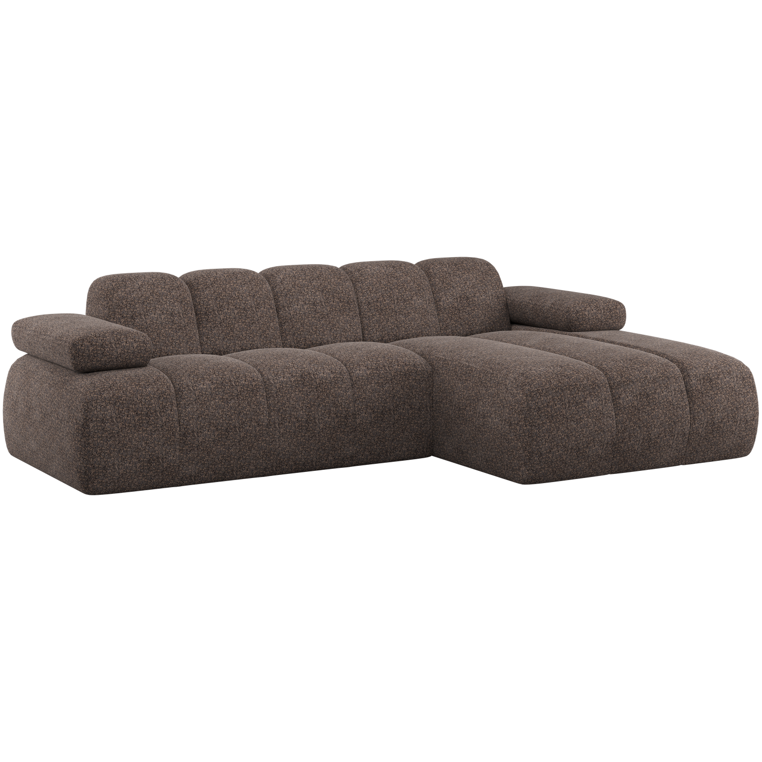Mojo Chaise Longue Bank Rechts Wollig Bruin