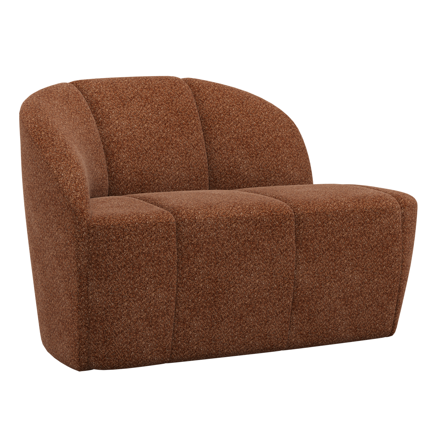 Mojo 2 Zits Bankje Links Wollig Roestbruin