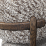 Udar Eetkamerstoel Naturel Met Houten Frame Donkerbruin