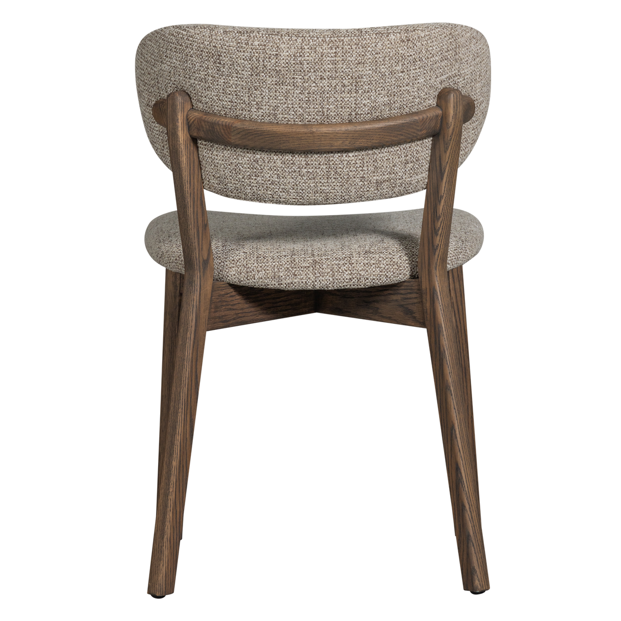 Udar Eetkamerstoel Naturel Met Houten Frame Donkerbruin