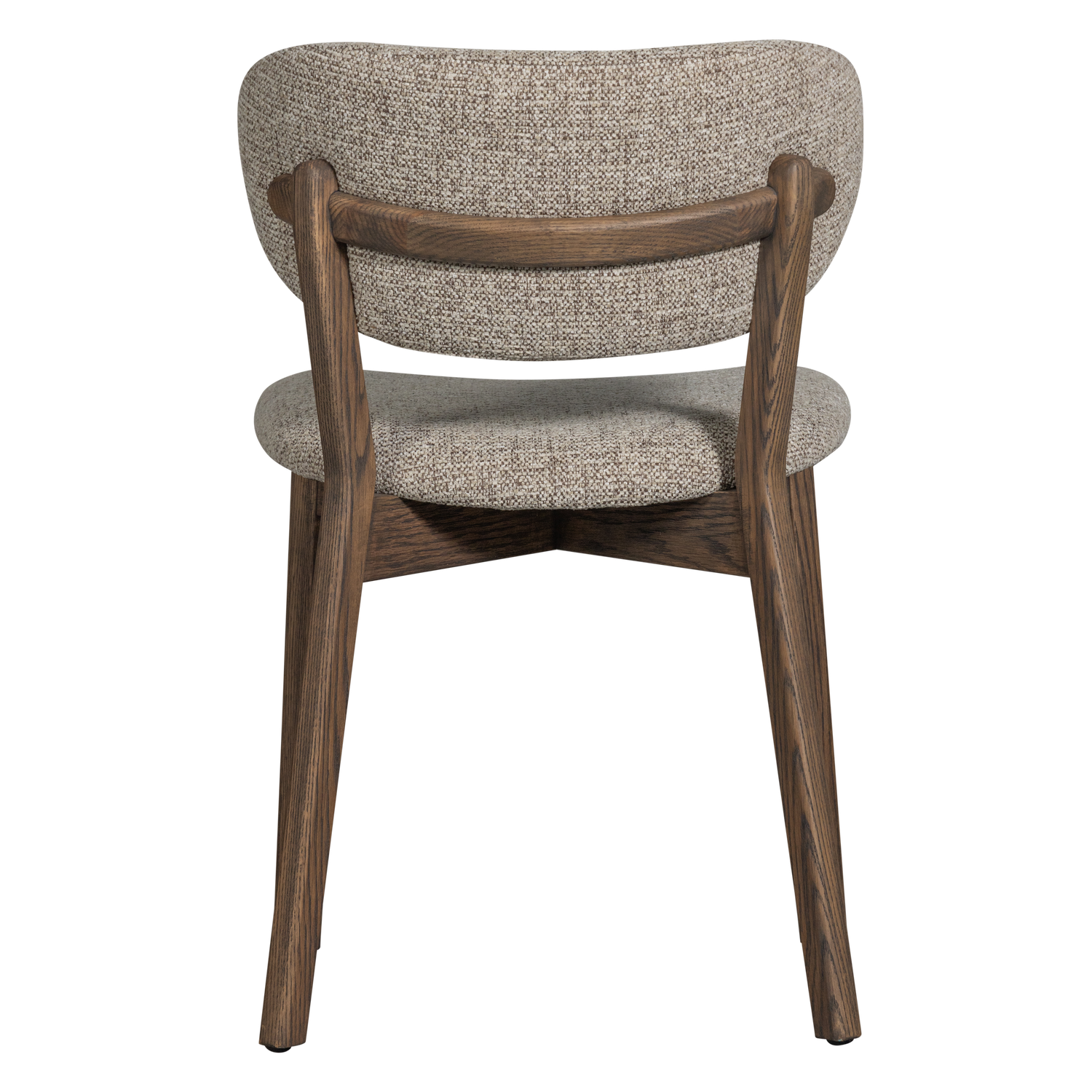 Udar Eetkamerstoel Naturel Met Houten Frame Donkerbruin