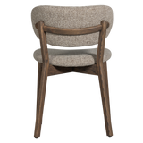 Udar Eetkamerstoel Naturel Met Houten Frame Donkerbruin